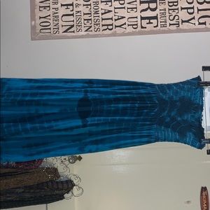 Blue tie dye dress/cover up
